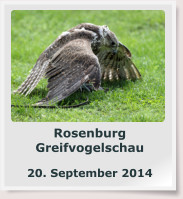 Rosenburg Greifvogelschau  20. September 2014